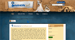 Desktop Screenshot of nutralifepet.com