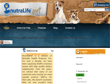 Tablet Screenshot of nutralifepet.com